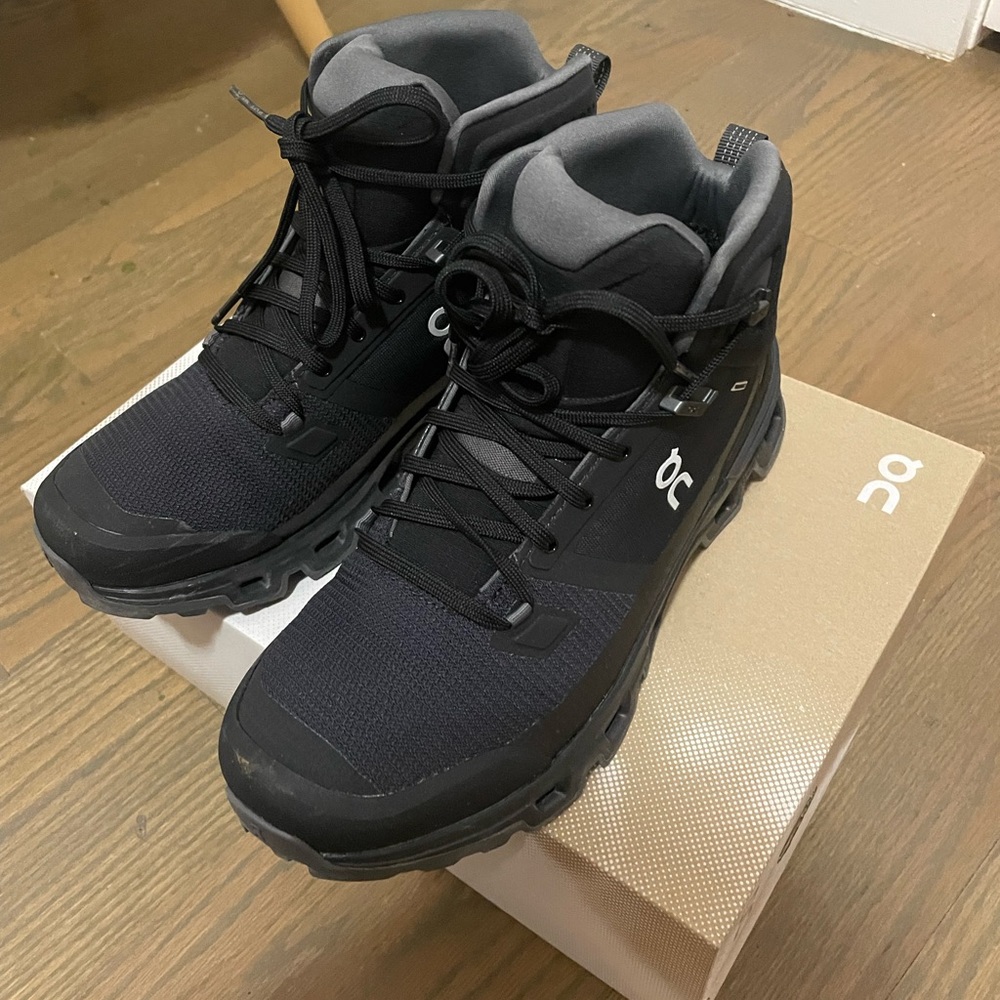 ON Running Shoes. CloudRock Waterproof. Women’s size 9.5. Black Color